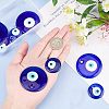 Handmade Evil Eye Lampwork Pendants LAMP-NB0001-15-3