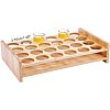 24-Hole Chinese Style Bamboo White Wine Glass Display Stands ODIS-WH0029-45-1