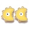 Eco-Friendly Alloy Enamel Pendants ENAM-N050-26G-NR-1