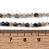 Natural Tourmalinated Quartz Beads Strands G-A318-A03-3mm-01-5