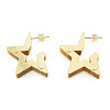 Brass Multi-Layer Star Stud Earrings EJEW-N011-88-2