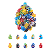 50Pcs Handmade Millefiori Glass Charms LK-CJ0001-07-3
