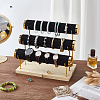 3-Tier T Bar Velvet Metal Bracelet Display Stands AJEW-WH0816-129G-B-4