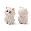 Persian Cat Shape Food Grade Silicone Focal Beads SL-CBAAE23-02-2