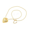 Brass Micro Pave Clear Cubic Zirconia Pendant Necklaces LS-NJEW-M220-01C-G-2