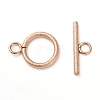 304 Stainless Steel Textured Toggle Clasps STAS-A048-01RG-1