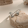 304 Stainless Steel Teardrop Cuff Bangles for women LP8428-2-3