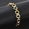 9.5MM 304 Stainless Steel Crystal Rhinestone Bowknot Link Chain Bracelets SA-CBA2696-22G-2