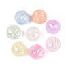 Luminous UV Plating Opaque Acrylic Beads OACR-Q204-15-2