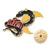 Gothic Black Snake Enamel Pins JEWB-S024-03A-3