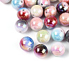 UV Plating Opaque Acrylic Beads SACR-T018-32M-1