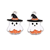 Halloween Theme Alloy Enamel Pendants ENAM-T020-08F-2