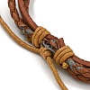 Braided PU Leather & Waxed Cords Multi-strand Bracelets BJEW-P329-07B-AG-3