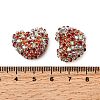 Sparkling Acrylic Heart Beads with Rhinestone Embellishment OACR-NH0001-02A-01-3