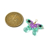 Beaded Butterfly Charms PALLOY-MZ00430-3