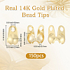 150Pcs Brass Bead Tips KK-BBC0027-85B-2