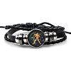 Constellation PU Leather Triple Layer Multi-strand Bracelets PW-WGF2E53-01-1