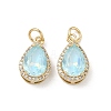 Brass Micro Pave Cubic Zirconia Pendants KK-C252-02B-G-1
