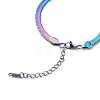 304 Stainless Steel Flat Snake Chain Bracelet for Men Women BJEW-E076-01MC-01-4