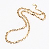 Brass Cable Chain Necklaces NJEW-H206-13G-2