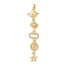 Brass Micro Pave Clear Cubic Zirconia Pendants KK-D101-01D-G-1