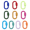 10Pcs 10 Colors Baking Paint Alloy Screw Locking Carabiners FIND-DR0002-28-1