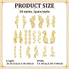 10 Pairs 10 Styles Ethnic Style Computerized Metallic Thread Embroidery Cloth Iron on/Sew on Ornament Accessories PATC-ME0001-23-2