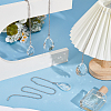 4Pcs 4 Styles Teardrop Glass Charms Ceiling Fan Pull Chain Extenders HJEW-SP0001-78-4