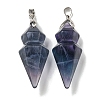 Natural Fluorite Pointed Pendants G-F766-08AS-04-1