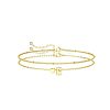 2Pcs 2 Styles Brass Beaded Bracelets & Satellite Chains Bracelets for Women FS-WG4A116-04-1