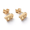 Ion Plating(IP) 304 Stainless Steel Stud Earrings STAS-Z028-A-03G-1