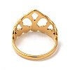 Ion Plating(IP) 201 Stainless Steel Crown Thick Finger Ring for Women RJEW-G266-38G-2