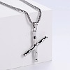 3Pcs Stainless Steel Textured Letter Pendants LW4134-24-1