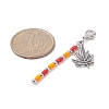 Glass Beaded Pendant Decorations HJEW-JM01033-4