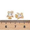 Ocean Theme Brass Micro Pave Cubic Zirconia Charms KK-F902-08C-G-3