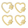 4Pcs Brass Screw Carabiner Lock Charms KK-DC0004-91-1