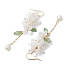 Shell Pearl Dangle Earrings EJEW-TA00617-02-3