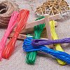 Plastic Lace Rope and Iron Split Key Rings/Key Clasp Finding DIY-NB0002-35-4