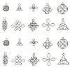 100Pcs 10 Styles Tibetan Style Alloy Pendants TIBEP-CJ0002-45-1