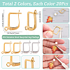 40Pcs 2 Colors 304 Stainless Steel Hoop Earring Findings STAS-SC0010-44-2
