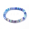 Handmade Polymer Clay Heishi Beads Stretch Bracelets BJEW-JB05300-04-1