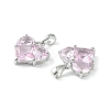 Brass Micro Pave Cubic Zirconia Charms KK-L208-03P-04-3