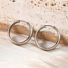 201 Stainless Steel Hoop Earrings LS-EJEW-P304-15A-P-1