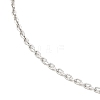 Non-Tarnish 304 Stainless Steel Cable Chain Necklace for Women NJEW-G104-04P-2