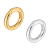 2Pcs 2 Colors 925 Sterling Silver Spring Gate Rings FIND-PH0022-62-1