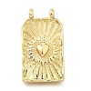 Rectangle Brass Pendants X-KK-S508-03C-G-1