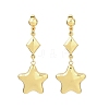 304 Stainless Steel Dangle Stud Earrings EJEW-P325-04B-G-4