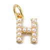 Rack Plating Brass with ABS Plastic Imitation Pearl Charms KK-B092-30H-G-1