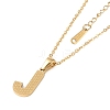 Ion Plating(IP) Initial Letter 304 Stainless Steel Pendant Necklaces NJEW-M199-01G-J-1