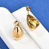 304 Stainless Steel Teardrop Stud Earrings EJEW-R008-01G-3